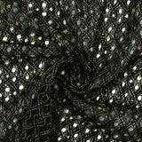 Polyester lace Daisy Doré black background