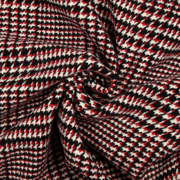 Lainage Prince de Galles blanc, rouge et noir