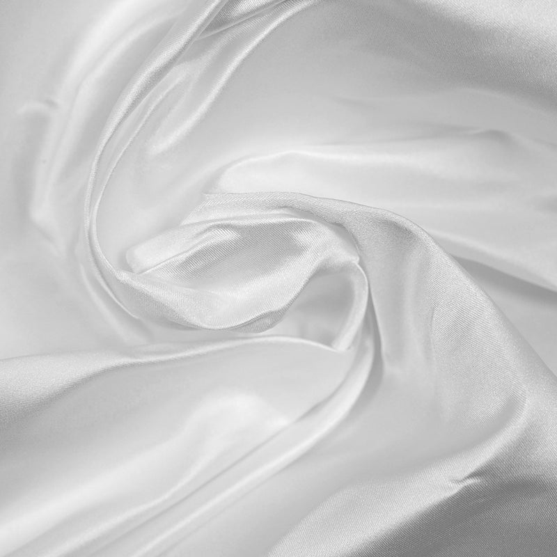 Satin duchesse polyester blanc