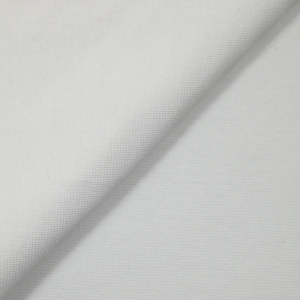 Jersey de coton interlock blanc
