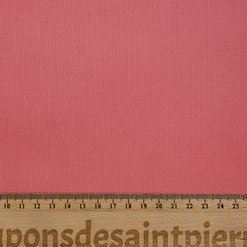 Velours côtelé 100% coton 1 mm rose