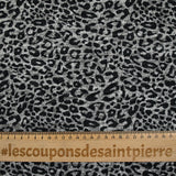 Maille fine polyviscose léopard gris et noir