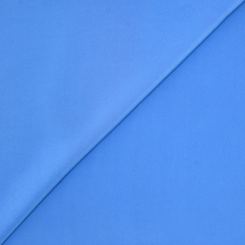 Voile de polyester satin fin bleu