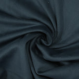 Velours de polyester côtelé envers polaire bleu foncé et châtain