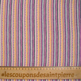 Viscose imprimée lurex rayures nuance de rose