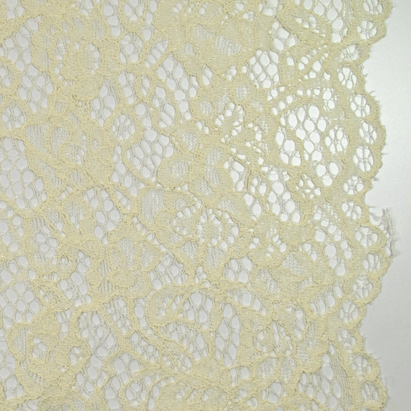 Dentelle festonnée polyester Fumiko jaune