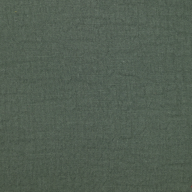 Double gaze en coton vert-de-gris