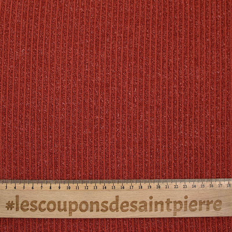 Maille Bianca côtelée tomette