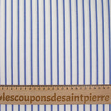 Striped cotton Lola Blue White background