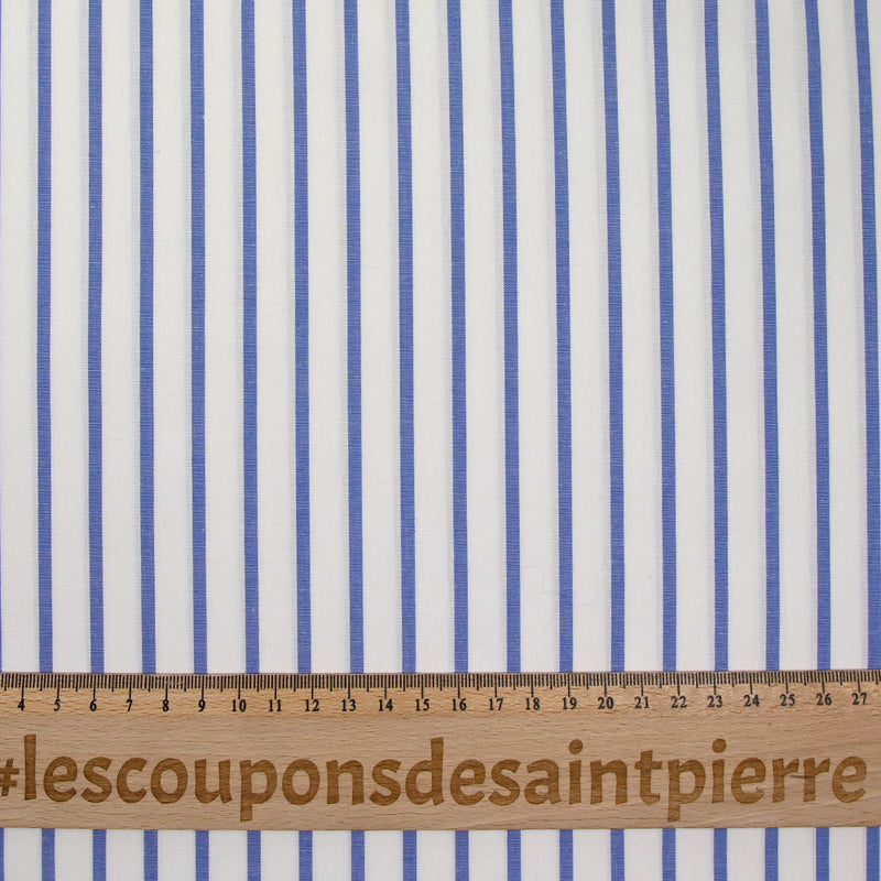 Striped cotton Lola Blue White background