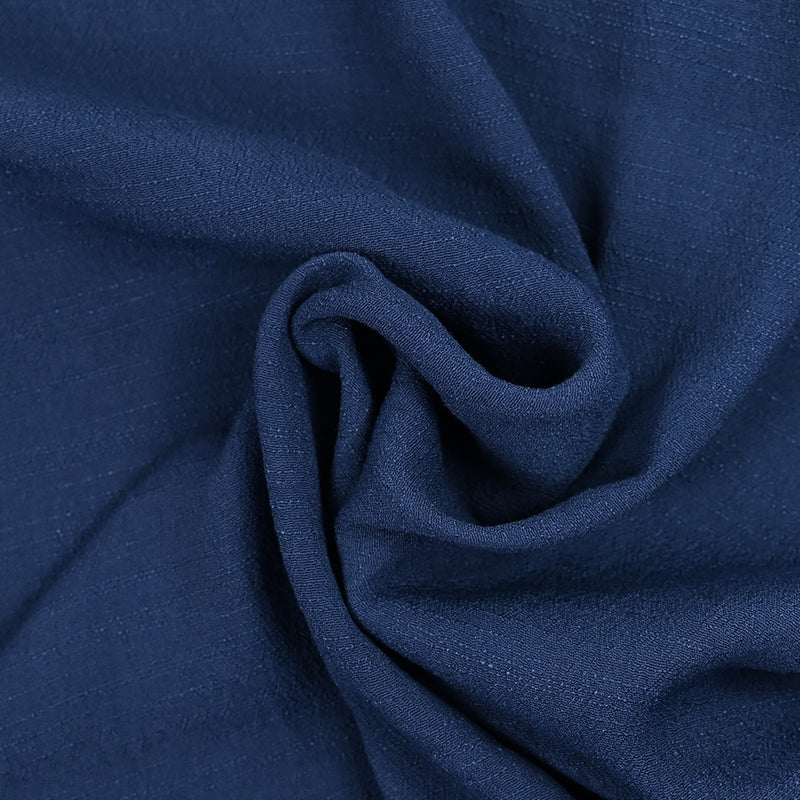 Crépon de viscose doupionné bleu foncé