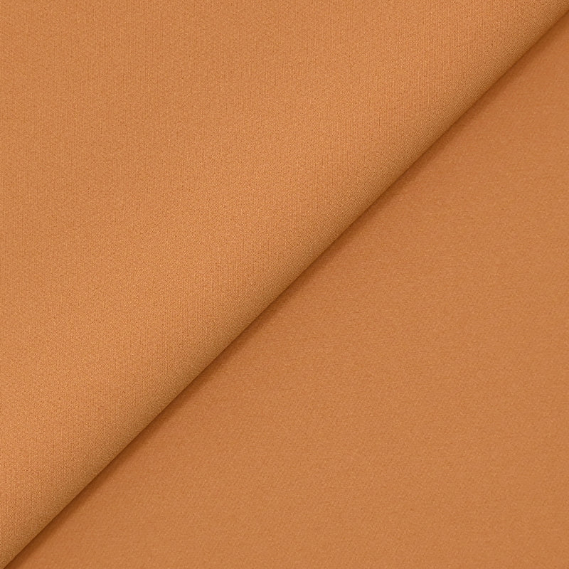 Crêpe polyester élasthanne Fumiko caramel