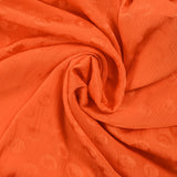 Mousseline polyester crinkle Elfy fond orange