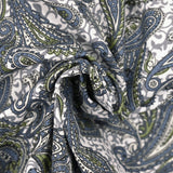 Blue Cachemire Printed Cotton Popeline