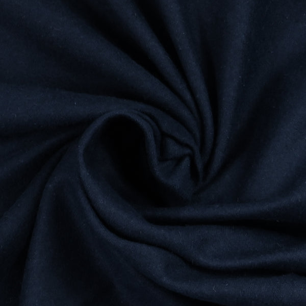 Coton gratté uni bleu nuit