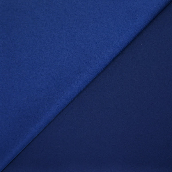 Crêpe satin polyester bleu marine