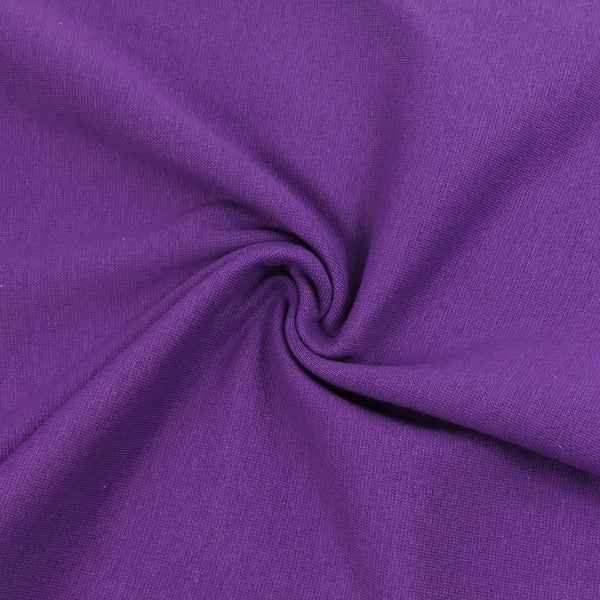 Purple tubular ribbed cuffs per meter