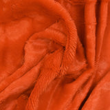 Cotton velvet and viscose mid-length orange spotted effect