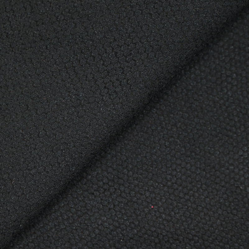 Voile polycoton jacquard à pois noir