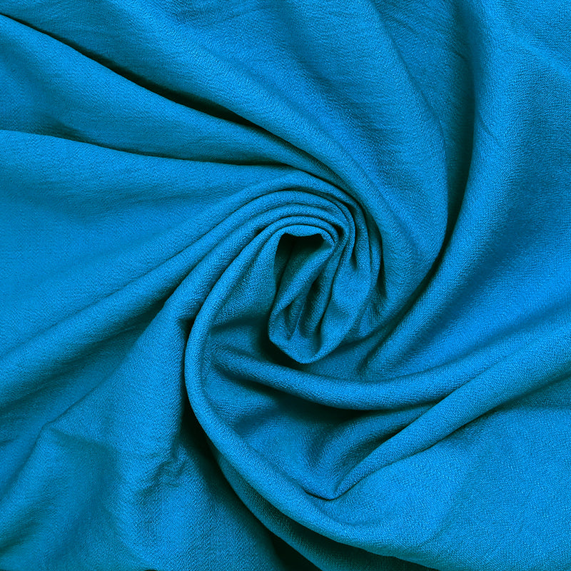 Polyviscose Crêpe Lily Bleu Azure