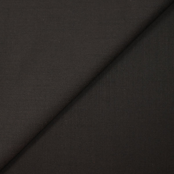 Tissu tailleur laine et élasthanne fines rayures fond acajou