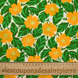 Viscose imprimée en apparence jaune et vert