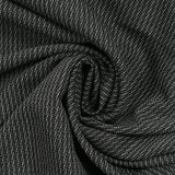 Tissu tailleur laine mélangée Elsa fond noir