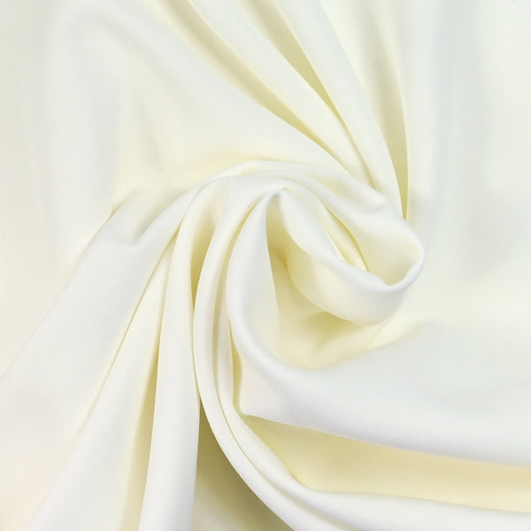 Crêpe de polyester lourd Madeleine blanc