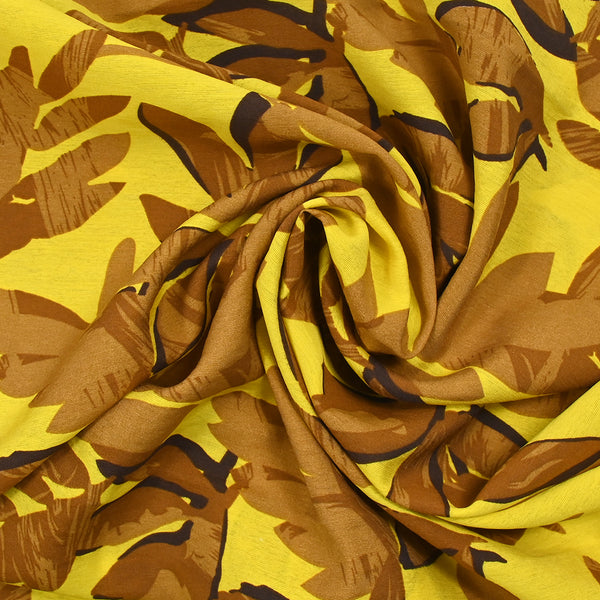 Light printed viscose Autumn Sun yellow