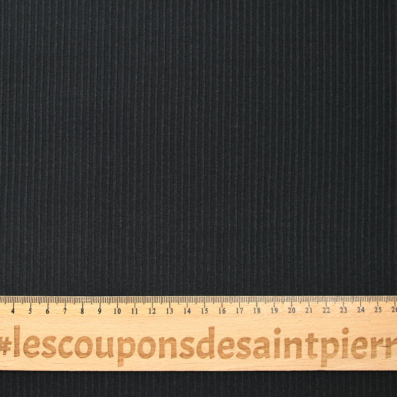 Anthracite gray ribbed cotton mesh