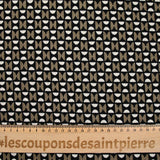 Maille de polyester sablier marron et noir