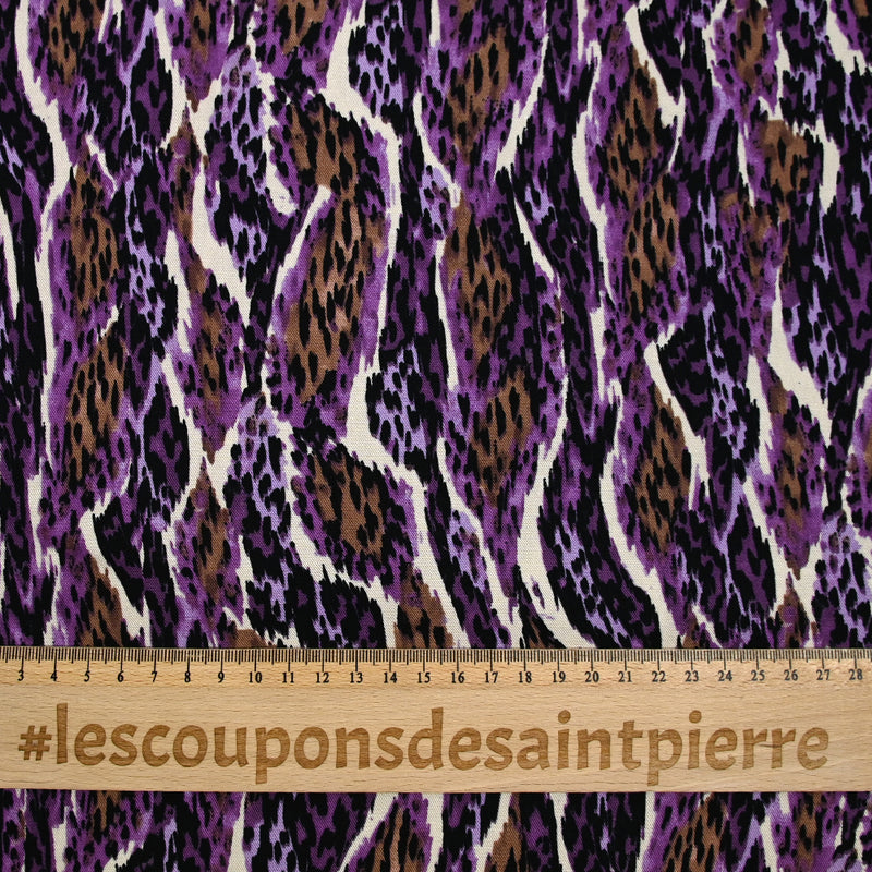 Twill de viscose imprimé Mars violet