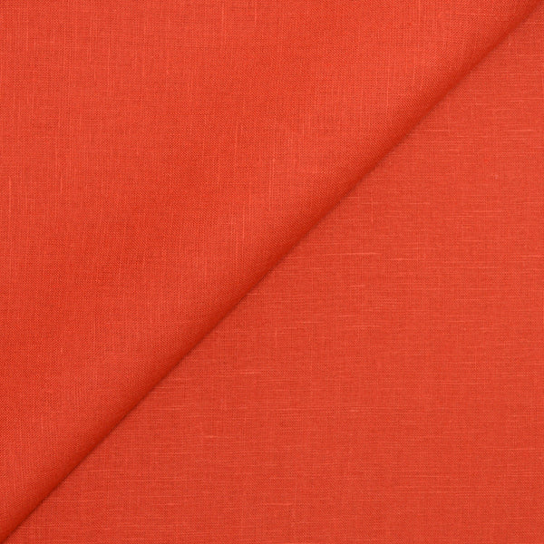 100% Lin corail foncé