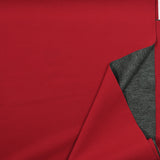 Crêpe de polyester envers jersey rouge