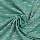 Double gaze rayée lurex doré fond turquoise