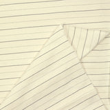 Cotton jersey gray and silver stripes broken white background