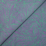 Viscose imprimée fougères parme et vert pâle