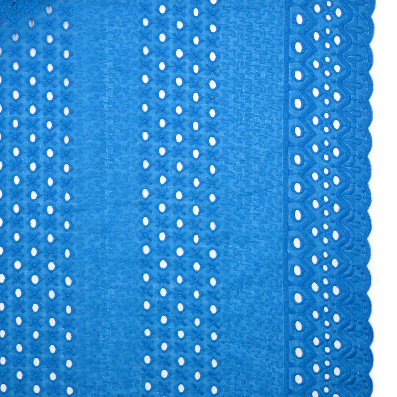 Broderie anglaise Dina bleu azur