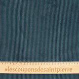 Velours côtelé polyester TL bleu acier