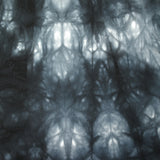 Sergé de coton élasthanne tie & dye gris bleu