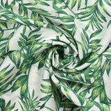 Light printed viscose Light jungle white background white