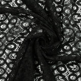 Polyester lace whirlwind of black tulips