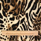 Jersey polyester imprimé léopard