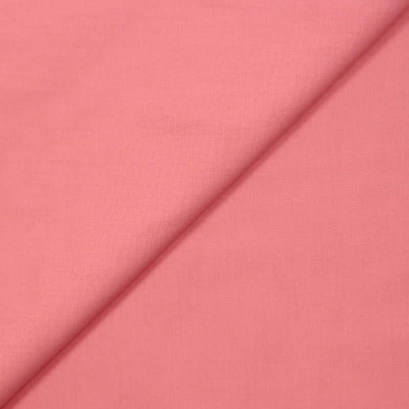 Popeline de coton rose flamant