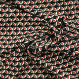 Polyester satin Sergé Louane Rouge Black background