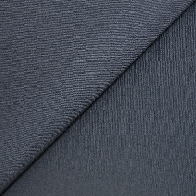 Gabardine polyester satin bleu nuit