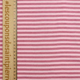 Jersey de algodón enrollado claro y rosa oscuro