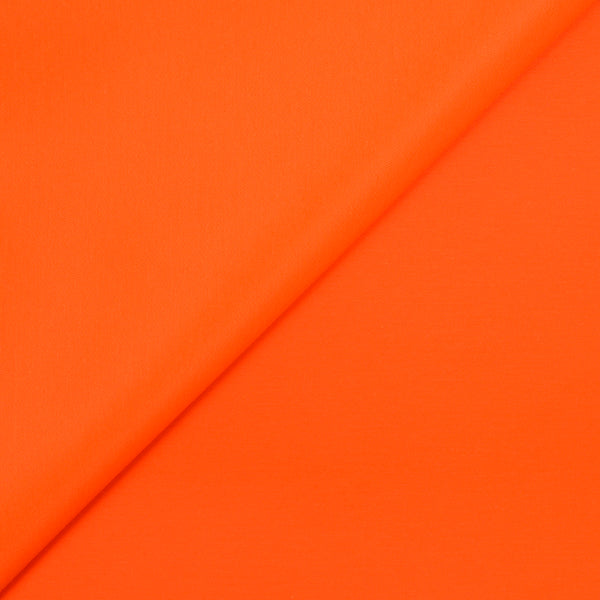 Sergé polycoton orange fluo