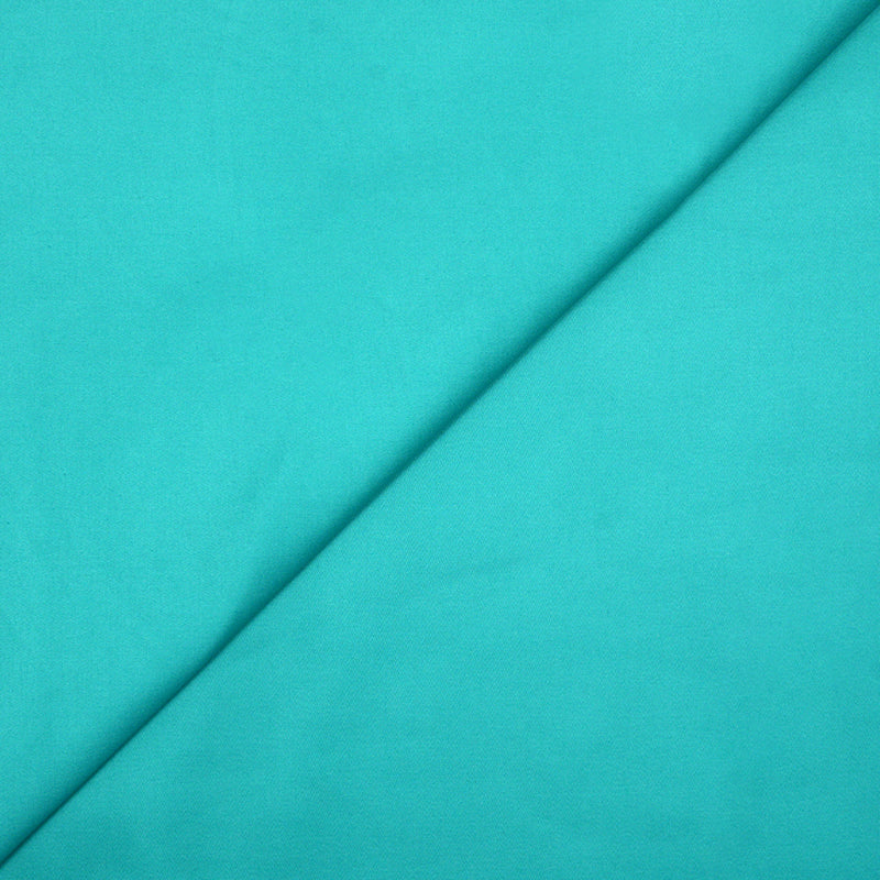 Satin de coton élasthanne turquoise