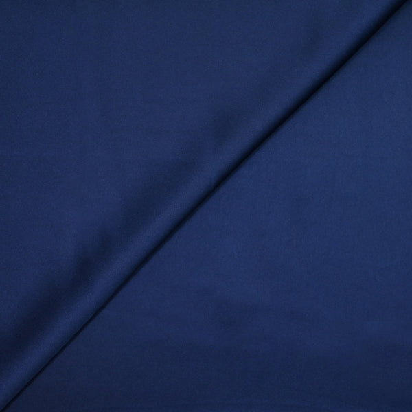 Satin polyester uni bleu marine